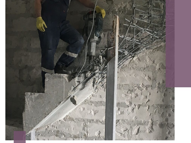 Демонтаж металлических и бетонных лестниц в Холмске