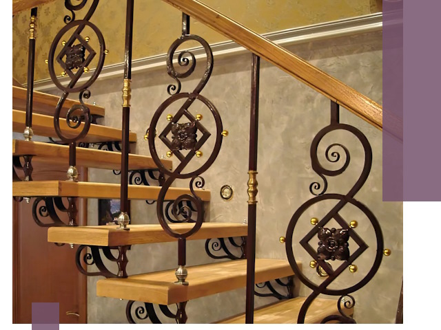 Изготовление кованых лестниц под ключ в Холмске