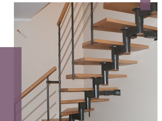 Изготовление модульных лестниц в Холмске от 11555 руб. 