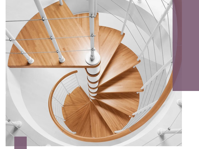 Изготовление винтовых лестниц под ключ в Холмске