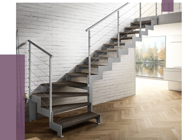 Г-образные лестницы под ключ в Холмске от 37232 руб. | ПРОЛЁТ-Хлм