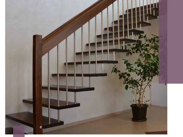 Лестницы на больцах под ключ в Холмске – изготовление и монтаж