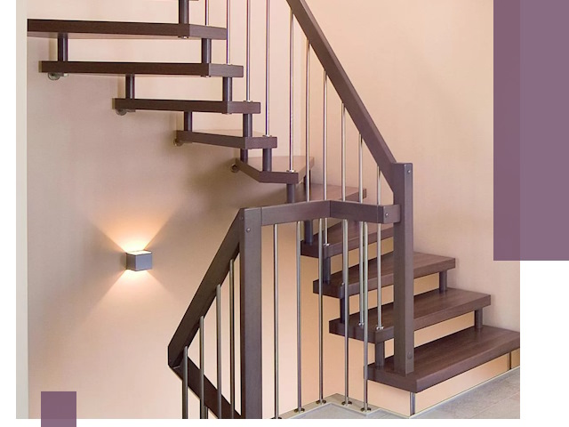 Изготовление лестниц на больцах в Холмске под ключ