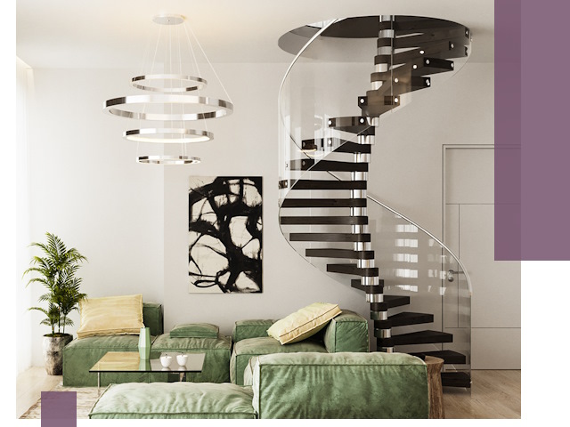 Лестницы для двухуровневой квартиры в Холмске — изготовление и монтаж