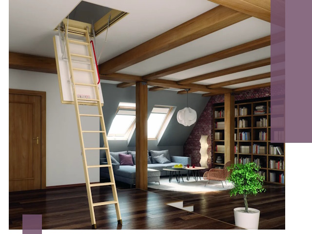 Чердачные лестницы под ключ в Холмске: изготовление и монтаж