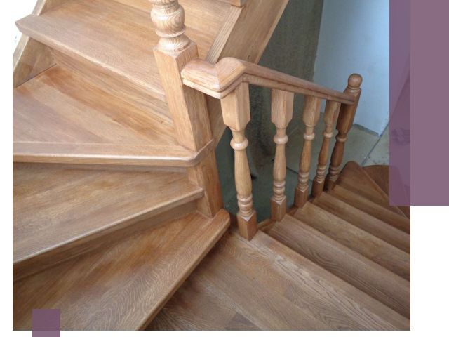 Дубовые лестницы под ключ в Холмске: изготовление и монтаж