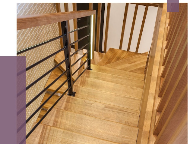 Лестницы из ясеня в Холмске под ключ от 10066 руб. 