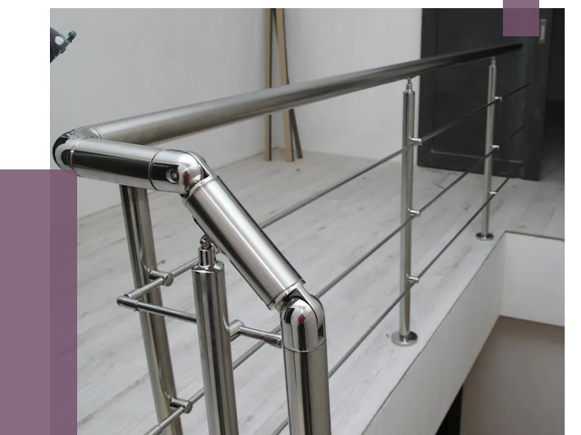Перила из нержавеющей стали в Холмске от 9038 руб. под ключ | ПРОЛЁТ-Хлм