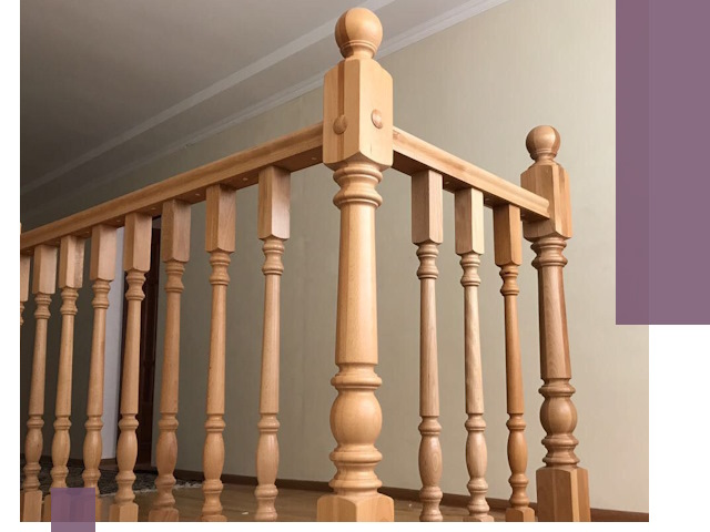 Деревянные перила на заказ в Холмске: монтаж и изготовление