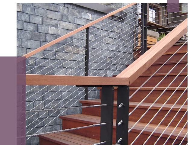 Тросовые перила под ключ в Холмске от 7806 руб. 