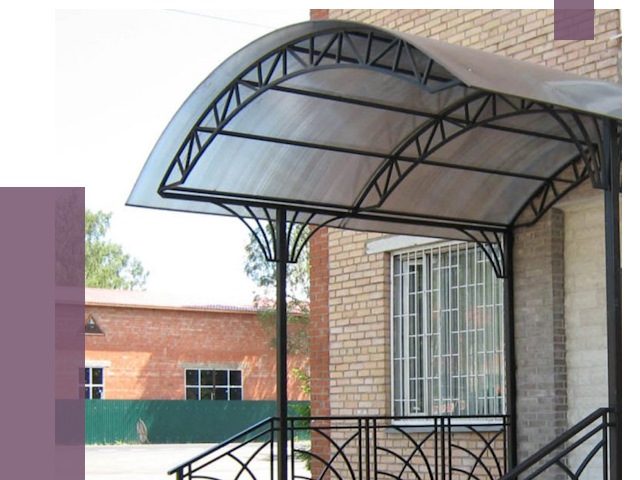 Металлические навесы и козырьки в Холмске от 12839 руб.