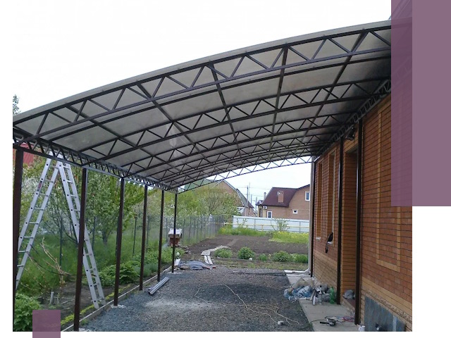 Профессиональный монтаж навесов под ключ в Холмске