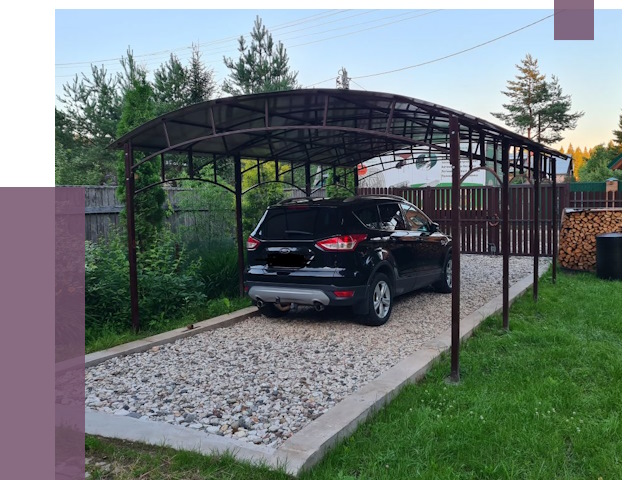 Навесы для автомобиля в Холмске от 13198 руб.  | ПРОЛЁТ-Хлм