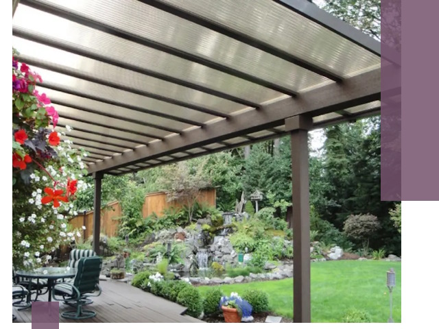 Навесы из поликарбоната под ключ в Холмске быстро и надёжно