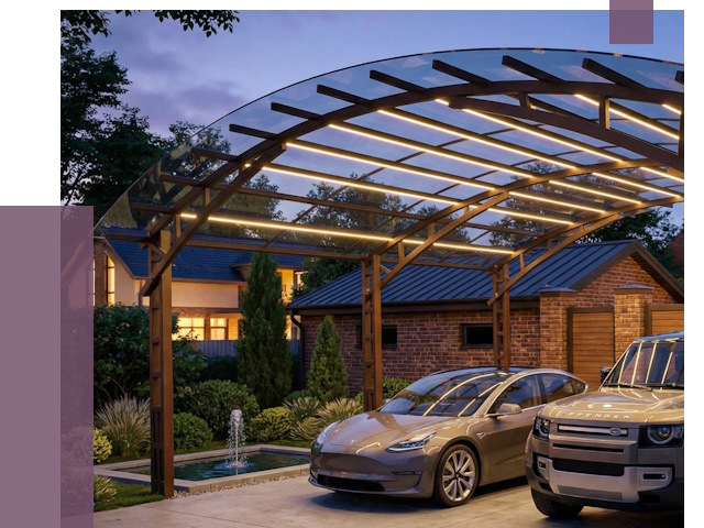 Металлические навесы в Холмске от 12736 руб. под ключ — ПРОЛЁТ-Хлм