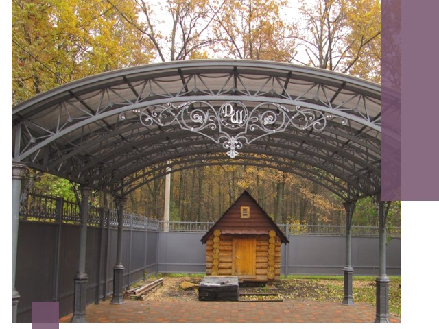 Кованые навесы премиум-класса под заказ в Холмске