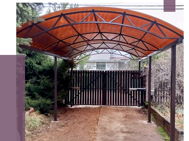 Арочные навесы в Холмске от 12787 руб. — изготовление и монтаж | ПРОЛЁТ-Хлм