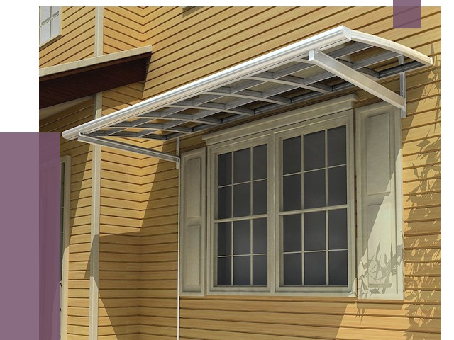 Козырьки над окнами в Холмске от 7652 руб. — монтаж, покупки | ПРОЛЁТ-Хлм