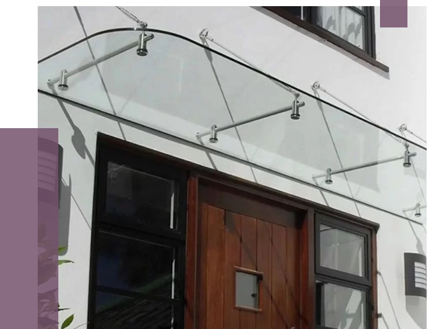 Стеклянные козырьки в Холмске от 19001 руб. | ПРОЛЁТ-Хлм