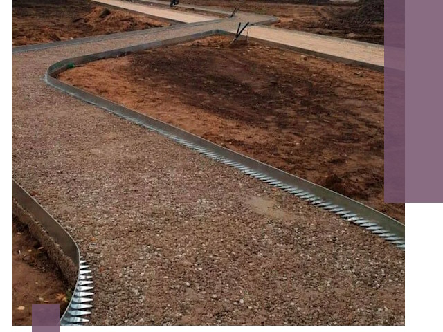 Металлические бордюры под ключ в Холмске — изготовление и монтаж