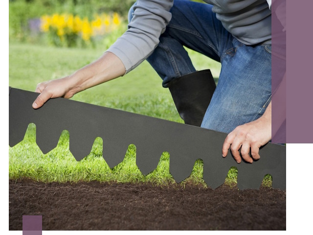 Металлические бордюры для газона в Холмске — изготовление и монтаж