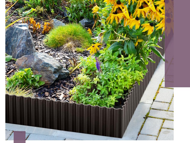 Металлические бордюры для клумб в Холмске — производство и монтаж