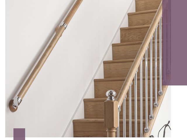 Пристенные поручни из стали и нержавейки под монтаж в Холмске